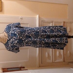 Michael Michael Kors print blue and white sweater dress Sz L 🎁